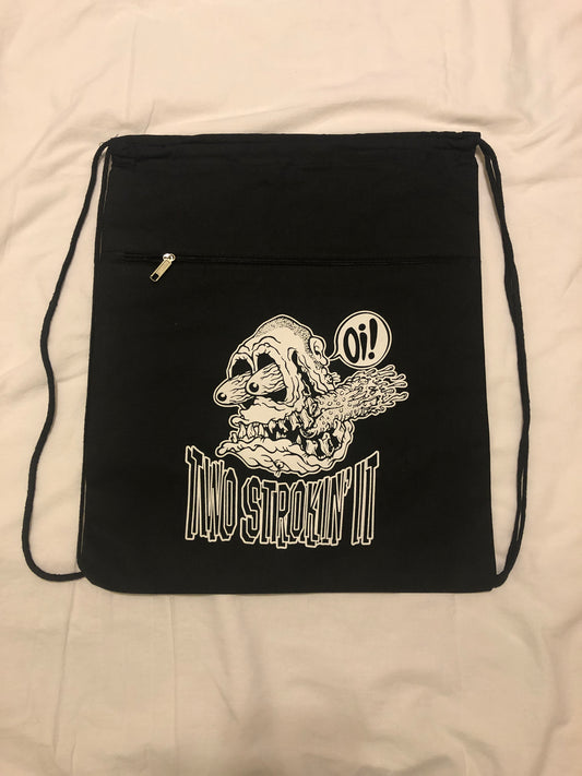 Two Strokin' It Drawstring Zipper Bag