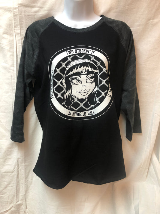 Two Strokin' It - Women's Byrd Baseball T-Shirt