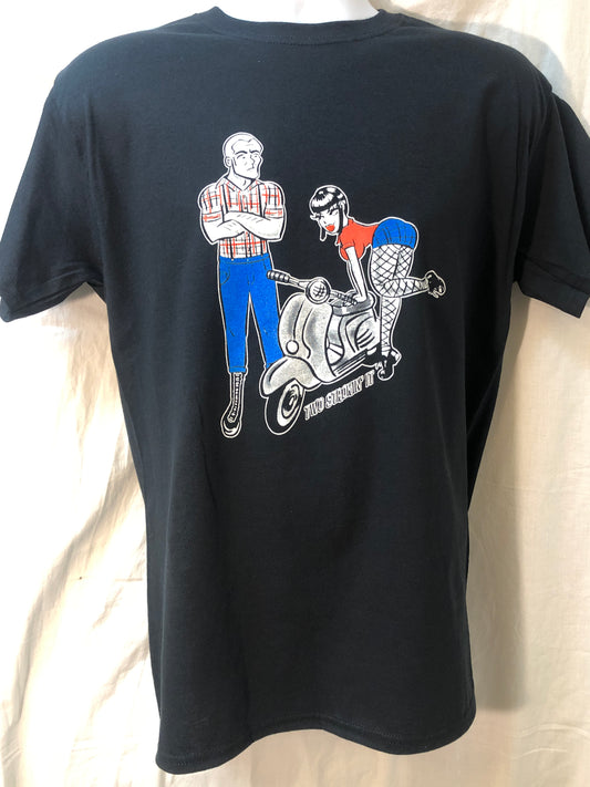 Two Strokin' It - Byrd Skin Scooter Short Sleeve T-shirt